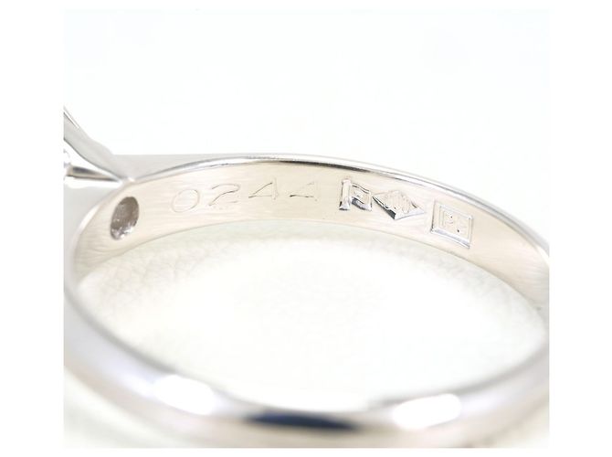 Autre Marque PT900 Platin-Ehering mit Diamant - Ansicht 5