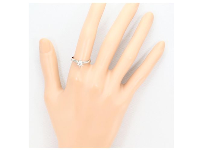 Autre Marque PT900 Platin-Ehering mit Diamant - Ansicht 6