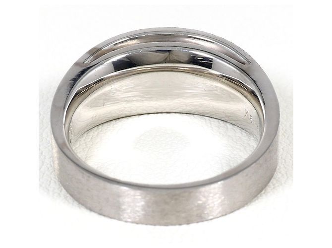 Autre Marque Anel aliança elegante em ouro branco 18K Dourado - vista 4