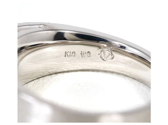 Autre Marque Anel aliança elegante em ouro branco 18K Dourado - vista 5