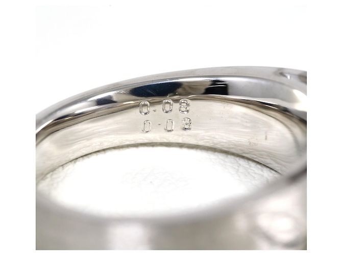 Autre Marque Anel aliança elegante em ouro branco 18K Dourado - vista 6