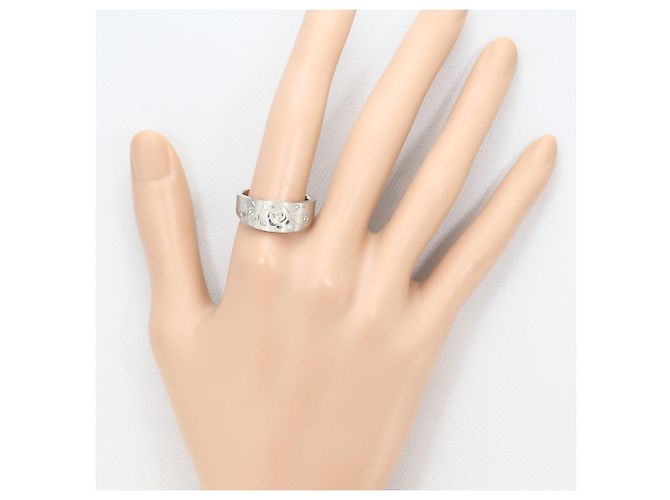 Autre Marque Anel aliança elegante em ouro branco 18K Dourado - vista 7
