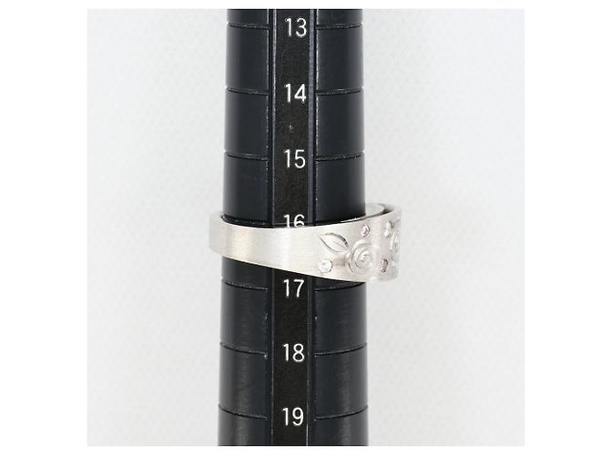 Autre Marque Anel aliança elegante em ouro branco 18K Dourado - vista 8