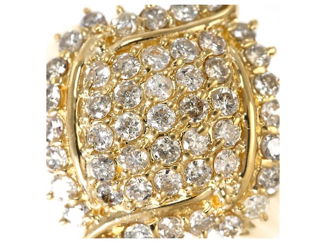 Autre Marque Anello a fascia in oro giallo 18K con diamante D'oro - vista 2