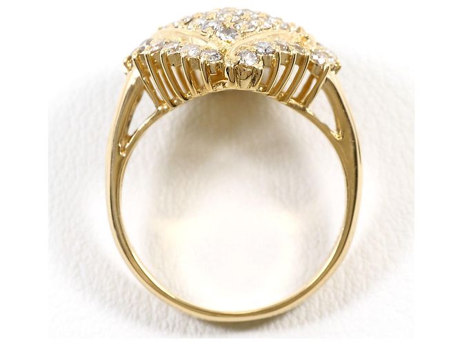 Autre Marque Anello a fascia in oro giallo 18K con diamante D'oro - vista 3