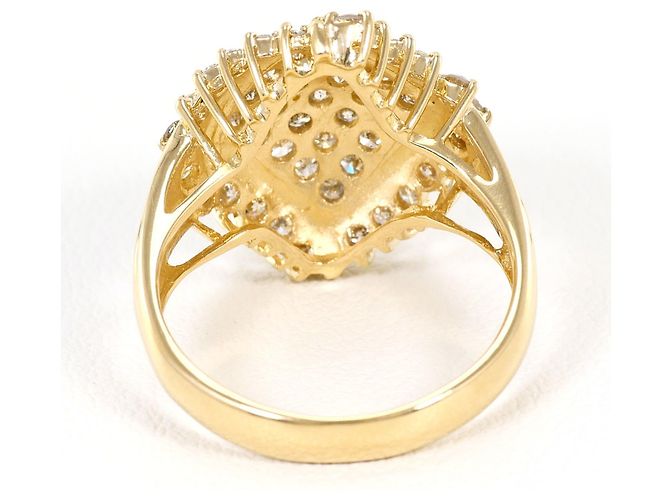 Autre Marque Anello a fascia in oro giallo 18K con diamante D'oro - vista 4