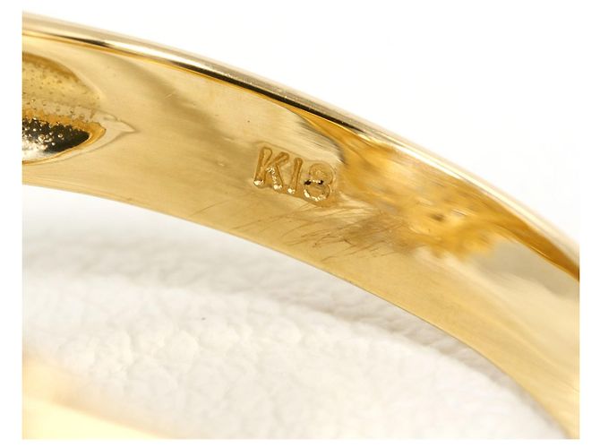 Autre Marque Anello a fascia in oro giallo 18K con diamante D'oro - vista 5