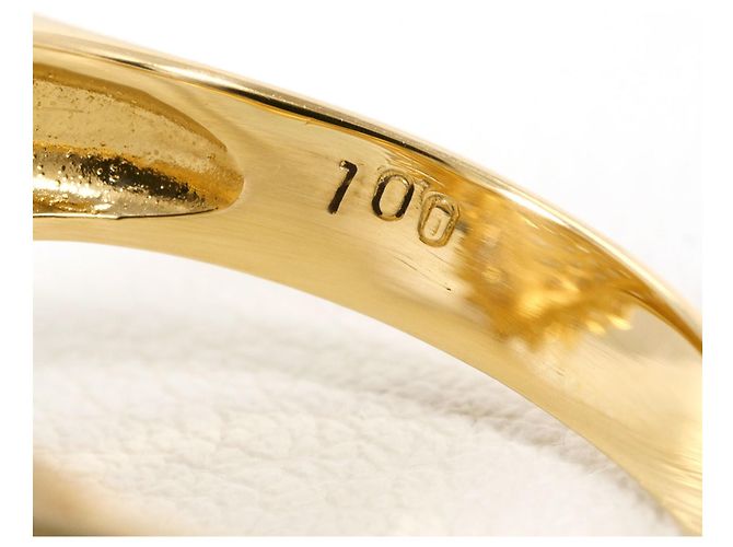 Autre Marque Anello a fascia in oro giallo 18K con diamante D'oro - vista 6