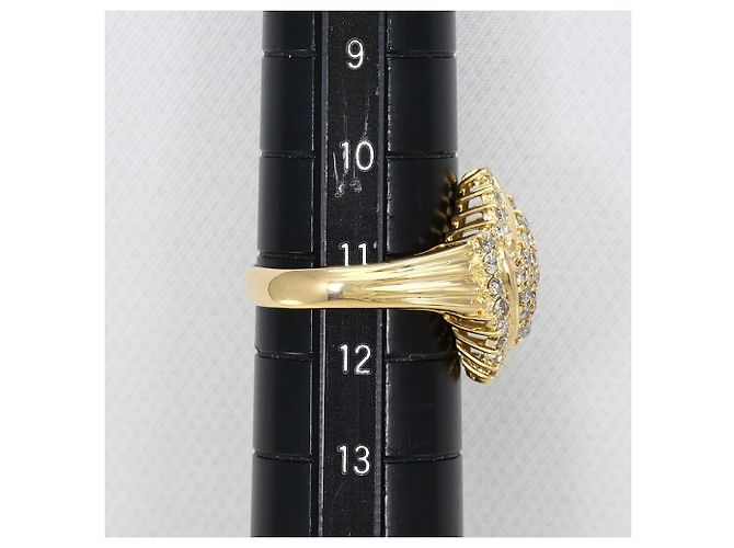 Autre Marque Anello a fascia in oro giallo 18K con diamante D'oro - vista 8