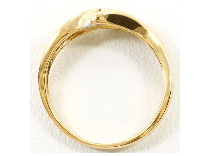 Autre Marque Anello fede in platino PT900 e oro giallo 18K con diamanti D'oro - vista 2