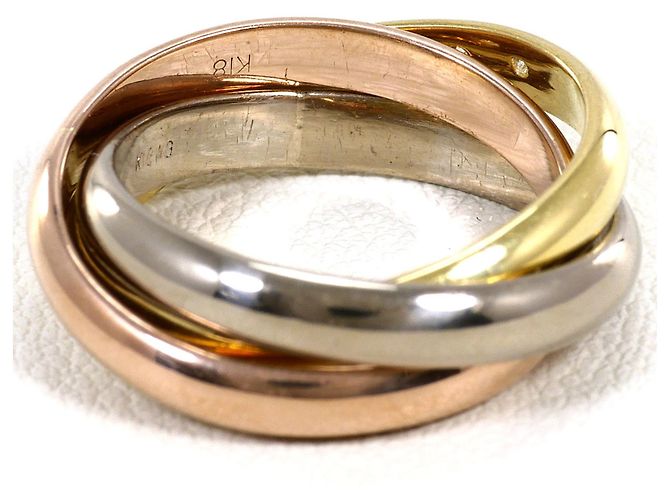 Autre Marque Anel aliança em ouro 18K com diamante Dourado - vista 4