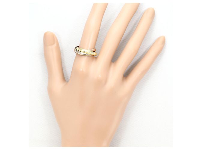 Autre Marque Anel aliança em ouro 18K com diamante Dourado - vista 8
