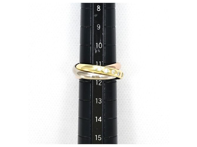 Autre Marque Anel aliança em ouro 18K com diamante Dourado - vista 9