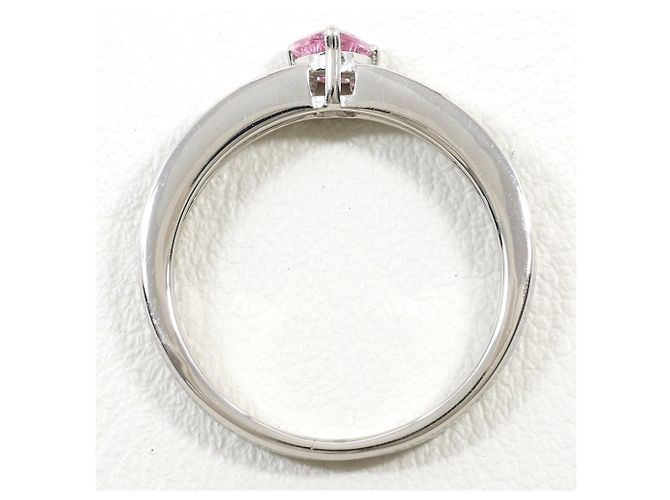 Autre Marque Platin-Ehering mit Diamant und Saphir - Ansicht 3