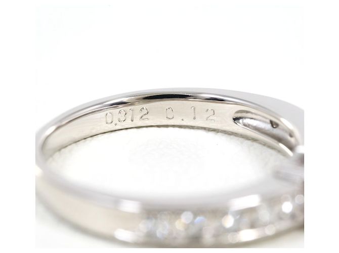 Autre Marque Platin-Ehering mit Diamant und Saphir - Ansicht 6