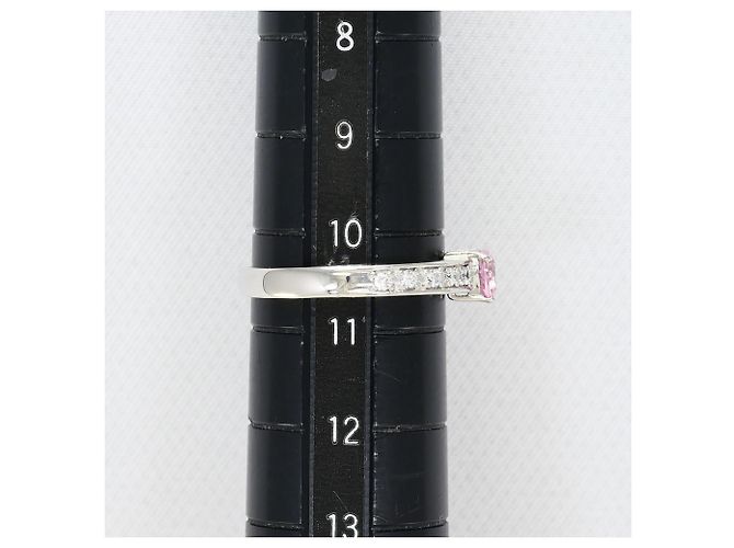 Autre Marque Platin-Ehering mit Diamant und Saphir - Ansicht 8