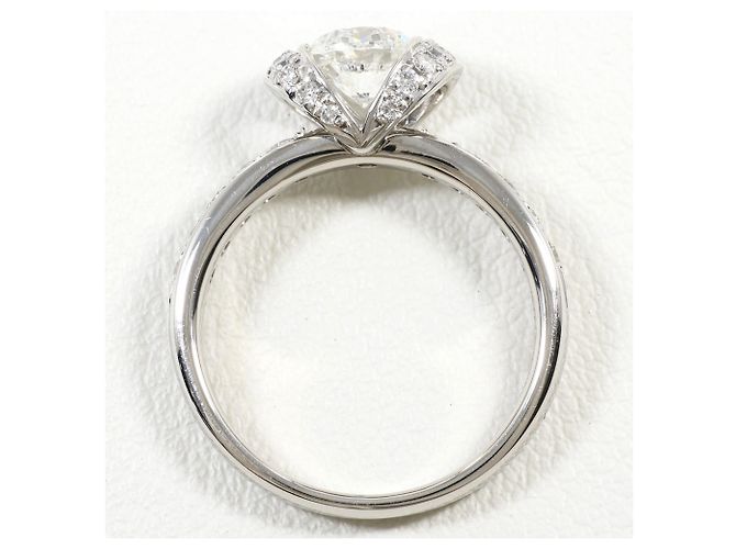 Autre Marque Anello fede in platino con diamante - vista 3
