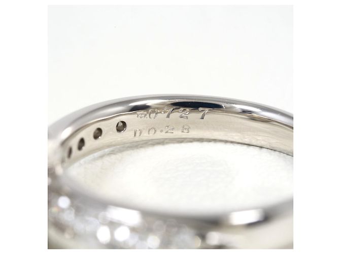 Autre Marque Anello fede in platino con diamante - vista 6