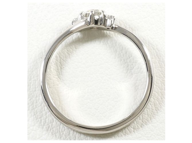 Autre Marque Platin-Ehering mit Diamant - Ansicht 3