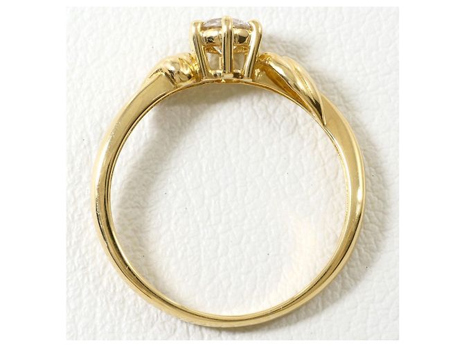 Autre Marque Anello a fascia in oro giallo 18K con diamante D'oro - vista 3