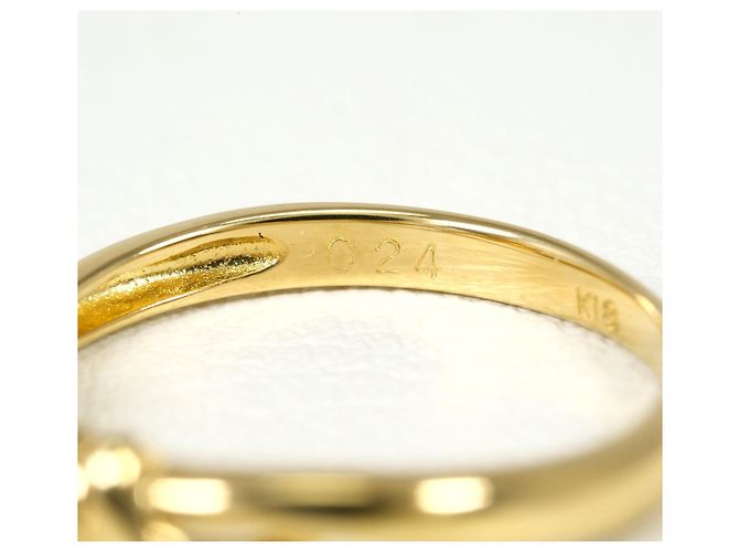 Autre Marque Anello a fascia in oro giallo 18K con diamante D'oro - vista 5