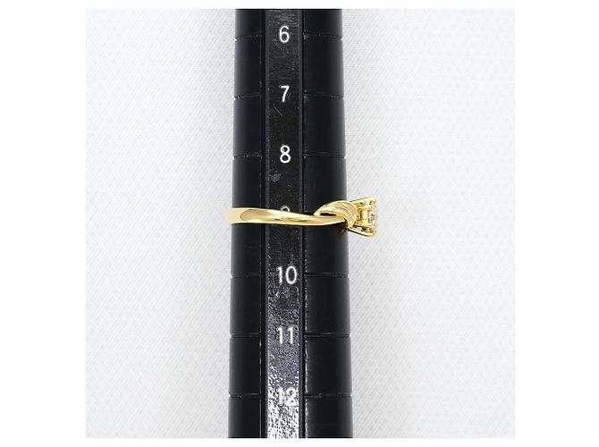 Autre Marque Anello a fascia in oro giallo 18K con diamante D'oro - vista 8