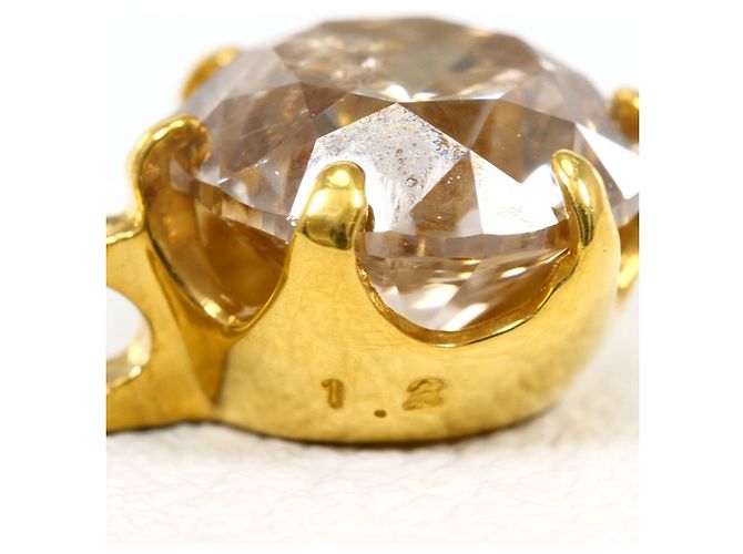 Autre Marque Collar de oro amarillo 24K con diamante marrón Castaño Dorado - vista 4