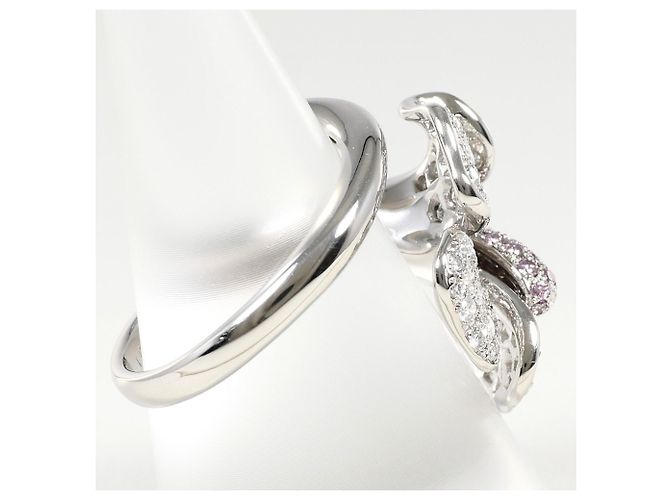 Autre Marque Anello fede in platino PT900 con diamante rosa - vista 3