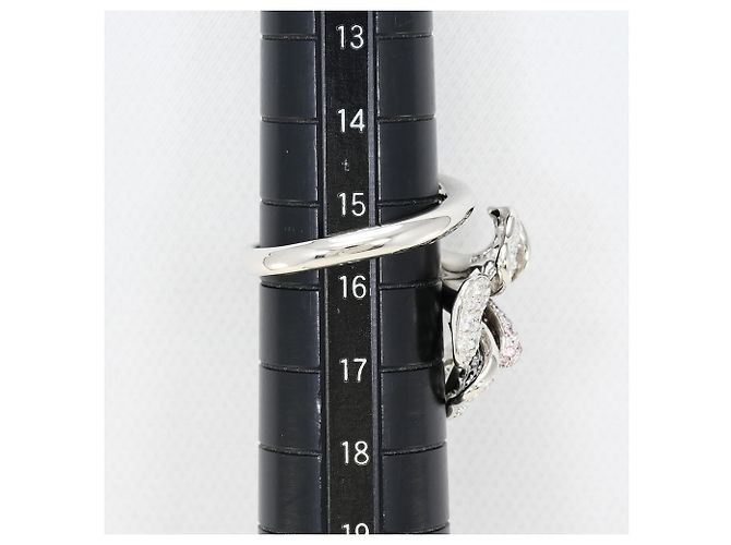 Autre Marque Anello fede in platino PT900 con diamante rosa - vista 8