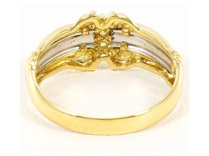 Autre Marque Ehering aus PT900 Platin und 18K Gelbgold Golden - Ansicht 4
