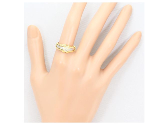 Autre Marque Ehering aus PT900 Platin und 18K Gelbgold Golden - Ansicht 7