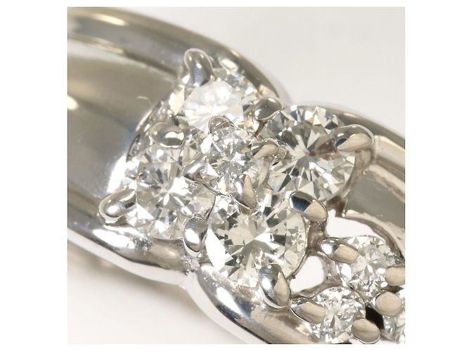 Autre Marque PT900 Platin-Ehering mit Diamant - Ansicht 2