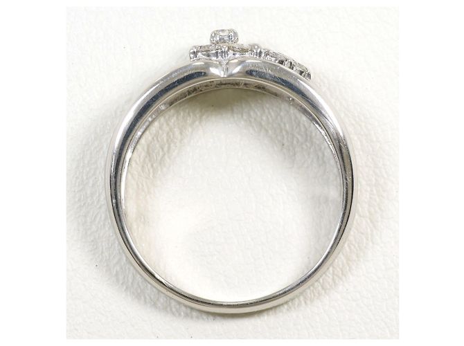 Autre Marque PT900 Platin-Ehering mit Diamant - Ansicht 3