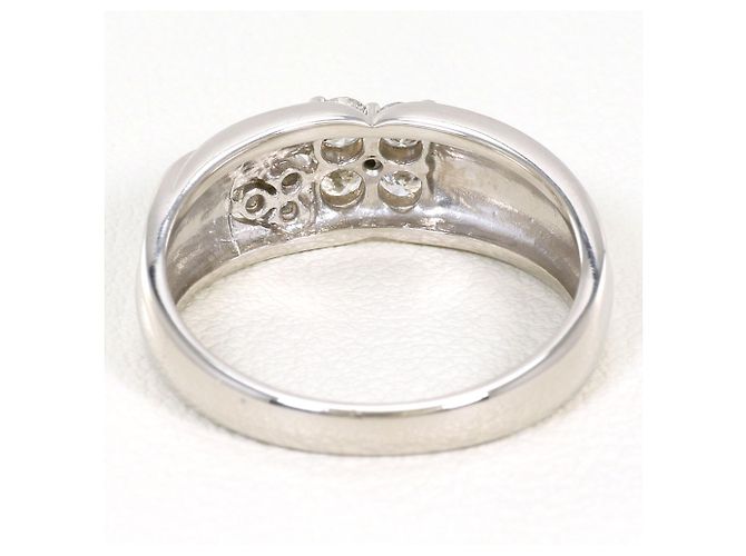 Autre Marque PT900 Platin-Ehering mit Diamant - Ansicht 4