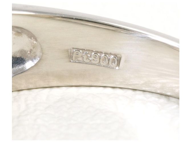 Autre Marque PT900 Platin-Ehering mit Diamant - Ansicht 5