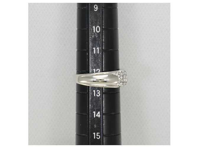 Autre Marque PT900 Platin-Ehering mit Diamant - Ansicht 8