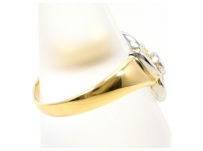 Autre Marque Anello fede in platino PT900 e oro giallo 18K con diamanti D'oro - vista 2
