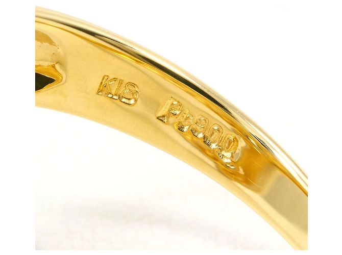 Autre Marque Anello fede in platino PT900 e oro giallo 18K con diamanti D'oro - vista 5