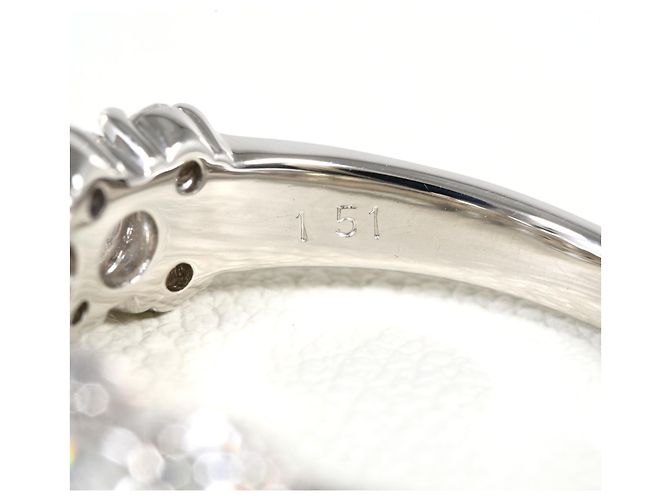 Autre Marque Platin-Ring mit Diamant - Ansicht 6