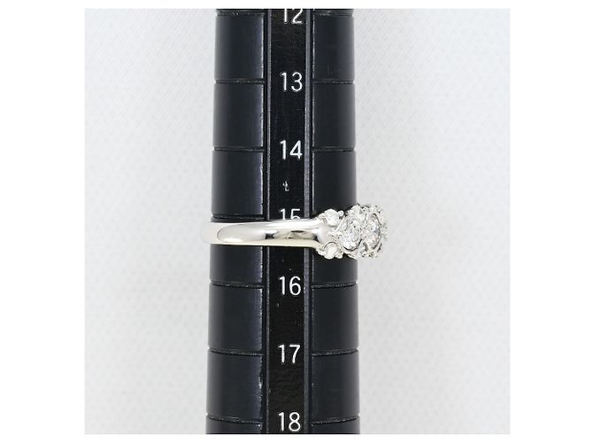 Autre Marque Platin-Ring mit Diamant - Ansicht 8