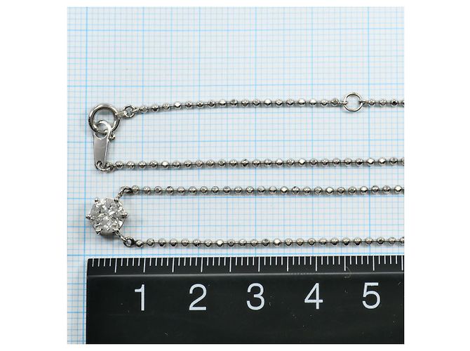 Autre Marque Platin-Halskette PT850 mit Diamant - Ansicht 5