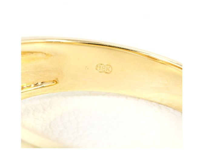 Autre Marque Anel aliança em platina e ouro amarelo Dourado - vista 5
