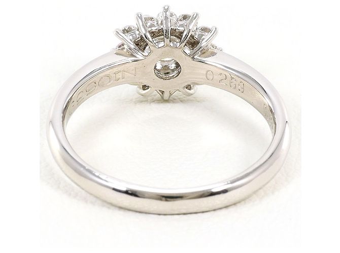 Autre Marque Anello fede in platino 900 con diamante - vista 4