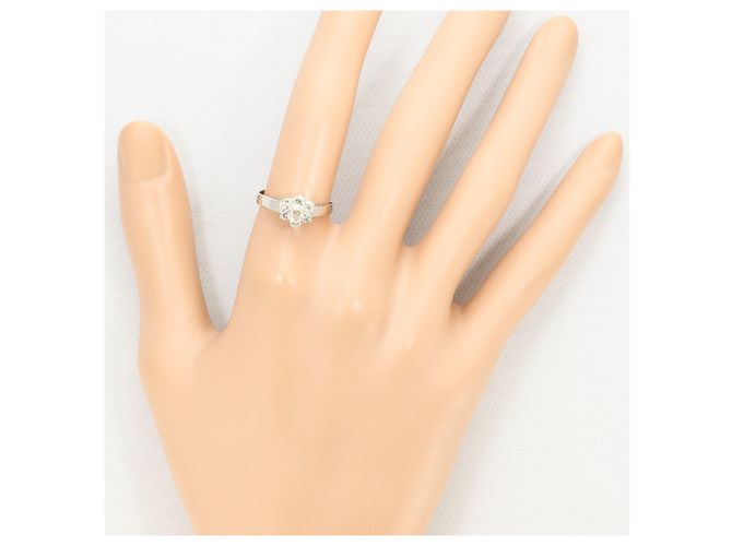 Autre Marque Anello fede in platino e diamanti brown Marrone - vista 5
