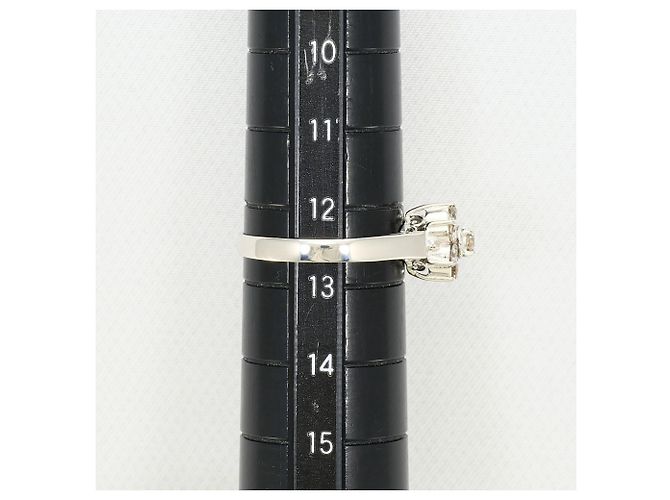 Autre Marque Anello fede in platino e diamanti brown Marrone - vista 6