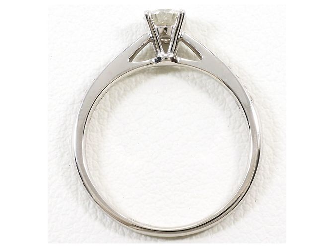 Autre Marque Anel de aliança elegante em ouro branco 18K com diamantes Dourado - vista 3