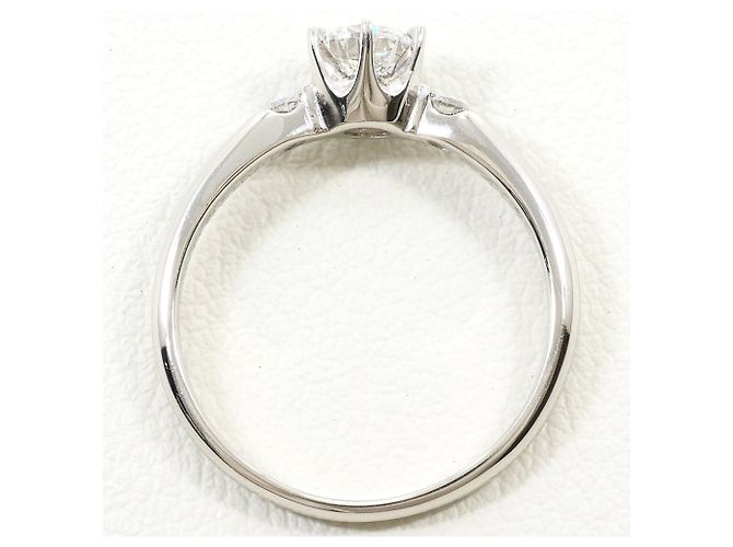 Autre Marque Anel aliança de platina com diamante - vista 3