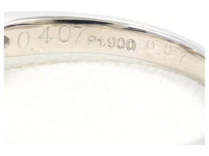 Autre Marque Anel aliança de platina com diamante - vista 5