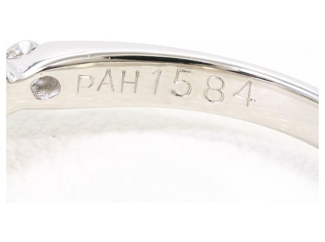 Autre Marque Anel aliança de platina com diamante - vista 6