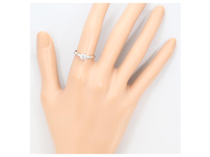 Autre Marque Anel aliança de platina com diamante - vista 7